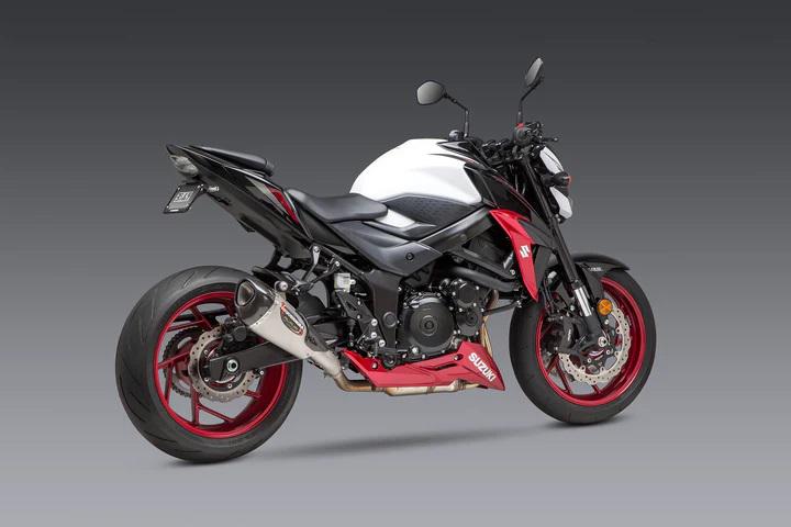 Yoshimura Suzuki GSX-S750/Z 18-21 Alpha T Stainless Slip-On Exhaust, W/ Stainless Muffler