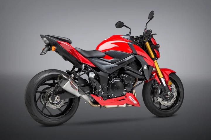 Yoshimura Suzuki GSX-S750/Z 18-21 Alpha T Stainless Slip-On Exhaust, W/ Stainless Muffler
