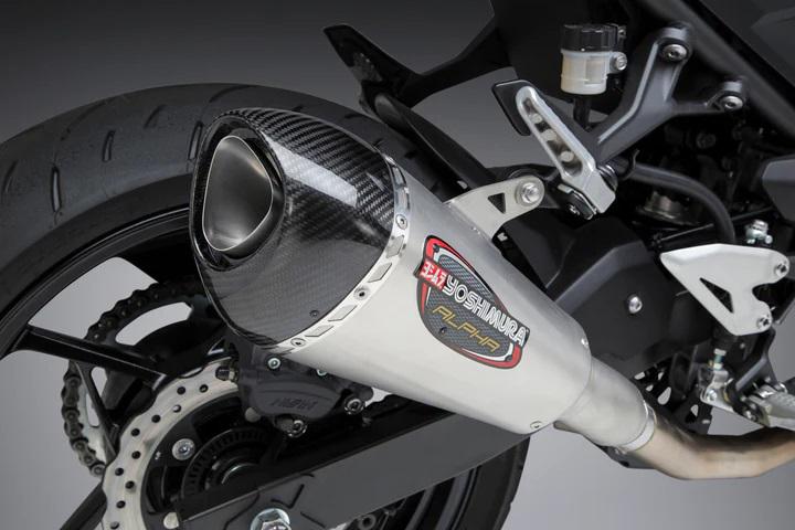 Yoshimura Kawasaki Ninja 400 18-22/Z400 Alpha T Stainless Slip-On Exhaust, W/ Stainless Muffler