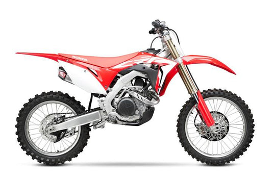 Yoshimura Honda CRF450R/Rx 17-18 RS-9T Stainless Slip-On Exhaust, W/ Stainless Mufflers