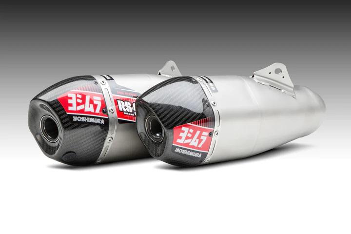 Yoshimura Honda CRF450R/Rx 17-18 RS-9T Stainless Slip-On Exhaust, W/ Stainless Mufflers