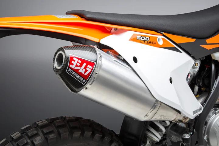 Yoshimura KTM 450SX-F/500Exc-F/Husq Fc/Fx450 16-18 RS-4 Stainless Slip-On Exhaust, W/ Aluminum Muffler