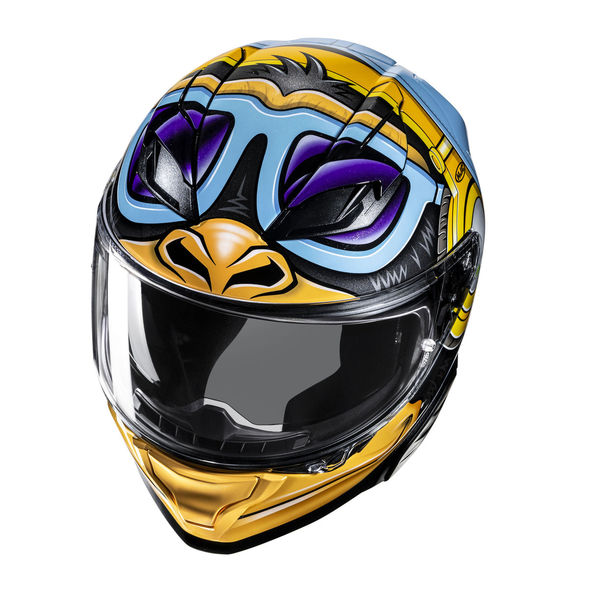 HJC F71 Monkey DJ MC-23 Helmet - Blue / Yellow