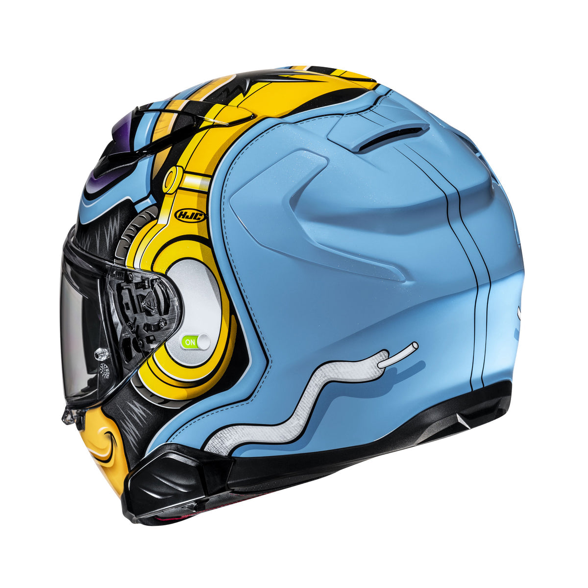 HJC F71 Monkey DJ MC-23 Helmet - Blue / Yellow