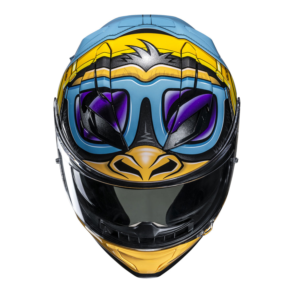 HJC F71 Monkey DJ MC-23 Helmet - Blue / Yellow
