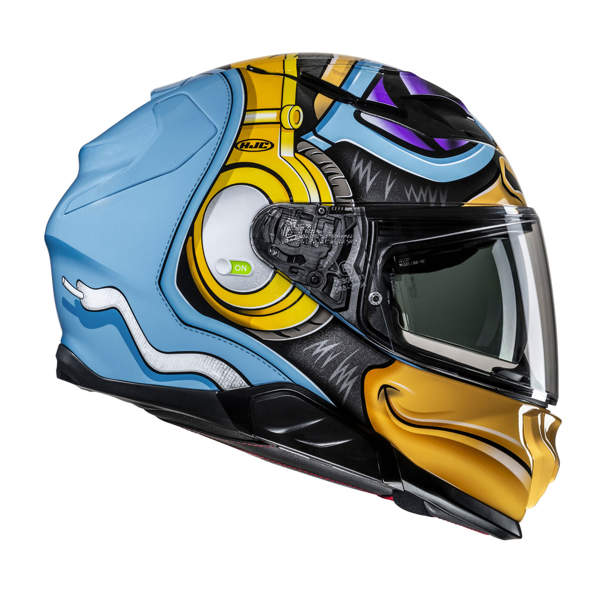 HJC F71 Monkey DJ MC-23 Helmet - Blue / Yellow